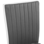 ZNTS Cantilever Dining Chairs 4 pcs Grey Faux Leather 282009