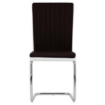 ZNTS Cantilever Dining Chairs 4 pcs Brown Faux Leather 282011