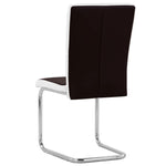 ZNTS Cantilever Dining Chairs 4 pcs Brown Faux Leather 282011