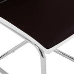 ZNTS Cantilever Dining Chairs 4 pcs Brown Faux Leather 282011