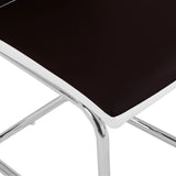 ZNTS Cantilever Dining Chairs 4 pcs Brown Faux Leather 282011