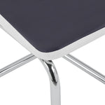 ZNTS Cantilever Dining Chairs 2 pcs Black Faux Leather 282044