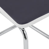 ZNTS Cantilever Dining Chairs 2 pcs Black Faux Leather 282044