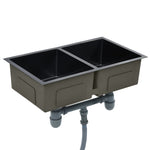 ZNTS Handmade Kitchen Sink Black Stainless Steel 145085