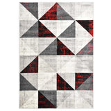 ZNTS Rug Black and Red 160x230 cm PP 134122
