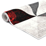 ZNTS Rug Black and Red 160x230 cm PP 134122