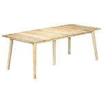 ZNTS Dining Table 220x100x76 cm Solid Mango Wood 282721