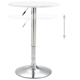 ZNTS Bar Table White 60 cm MDF 249667