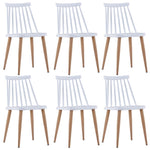 ZNTS Dining Chairs 6 pcs White Plastic 276240