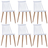ZNTS Dining Chairs 6 pcs White Plastic 276240
