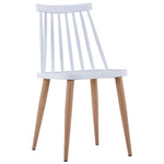 ZNTS Dining Chairs 6 pcs White Plastic 276240