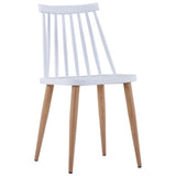 ZNTS Dining Chairs 6 pcs White Plastic 276240