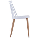 ZNTS Dining Chairs 6 pcs White Plastic 276240