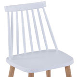 ZNTS Dining Chairs 6 pcs White Plastic 276240