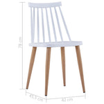 ZNTS Dining Chairs 6 pcs White Plastic 276240