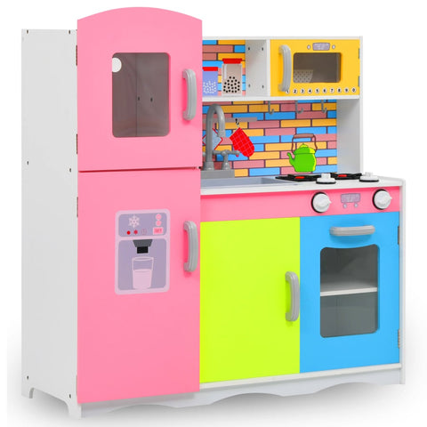 ZNTS Kids' Play Kitchen MDF 80x30x85 cm Multicolour 80255
