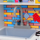 ZNTS Kids' Play Kitchen MDF 80x30x85 cm Multicolour 80255