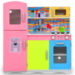ZNTS Kids' Play Kitchen MDF 80x30x85 cm Multicolour 80255