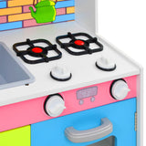 ZNTS Kids' Play Kitchen MDF 80x30x85 cm Multicolour 80255
