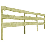 ZNTS 5 pcs 3-Rail Garden Fences Impregnated Pinewood 510x120 cm 276421