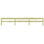 ZNTS 5 pcs 2-Rail Garden Fences Impregnated Pinewood 510x90 cm 276417