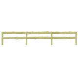 ZNTS 5 pcs 2-Rail Garden Fences Impregnated Pinewood 510x90 cm 276417