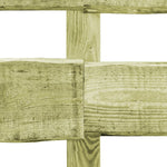 ZNTS 5 pcs 2-Rail Garden Fences Impregnated Pinewood 510x90 cm 276417