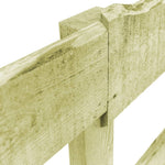 ZNTS 5 pcs 2-Rail Garden Fences Impregnated Pinewood 510x90 cm 276417
