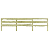 ZNTS 4 pcs 3-Rail Garden Fences Impregnated Pinewood 510x120 cm 276420