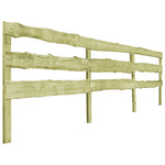 ZNTS 4 pcs 3-Rail Garden Fences Impregnated Pinewood 510x120 cm 276420