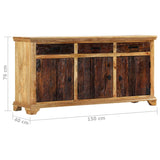 ZNTS Sideboard 150x40x76 cm Solid Mango Wood 282767