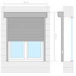 ZNTS Roller Shutter Aluminium 80x100 cm White 144965