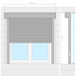 ZNTS Roller Shutter Aluminium 100x120 cm White 144967