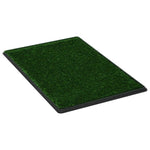ZNTS Pet Toilets 2 pcs with Tray & Faux Turf Green 76x51x3 cm WC 170770