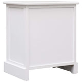 ZNTS Nightstand Grey 38x28x45 cm Paulownia Wood 284052
