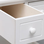 ZNTS Side Table White 40x40x40 cm Paulownia Wood 284070