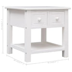 ZNTS Side Table White 40x40x40 cm Paulownia Wood 284070