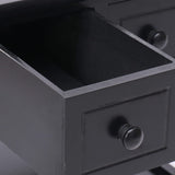 ZNTS Side Table Black 40x40x40 cm Paulownia Wood 284071