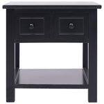 ZNTS Side Table Black 40x40x40 cm Paulownia Wood 284071