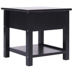 ZNTS Side Table Black 40x40x40 cm Paulownia Wood 284071