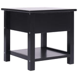 ZNTS Side Table Black 40x40x40 cm Paulownia Wood 284071