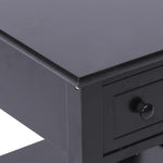 ZNTS Side Table Black 40x40x40 cm Paulownia Wood 284071