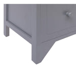 ZNTS Side Cabinet with 6 Drawers Grey 60x30x75 cm Paulownia Wood 284096