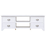ZNTS TV Cabinet White 115x30x40 cm Paulownia Wood 284115