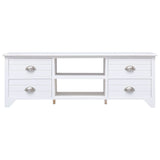 ZNTS TV Cabinet White 115x30x40 cm Paulownia Wood 284115