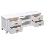 ZNTS TV Cabinet White 115x30x40 cm Paulownia Wood 284115
