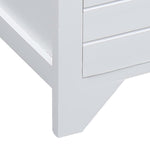 ZNTS TV Cabinet White 115x30x40 cm Paulownia Wood 284115