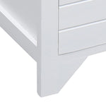 ZNTS TV Cabinet White 115x30x40 cm Paulownia Wood 284115