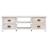 ZNTS TV Cabinet Natural 115x30x40 cm Wood 284120