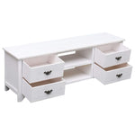 ZNTS TV Cabinet Antique White 115x30x40 cm Wood 284122